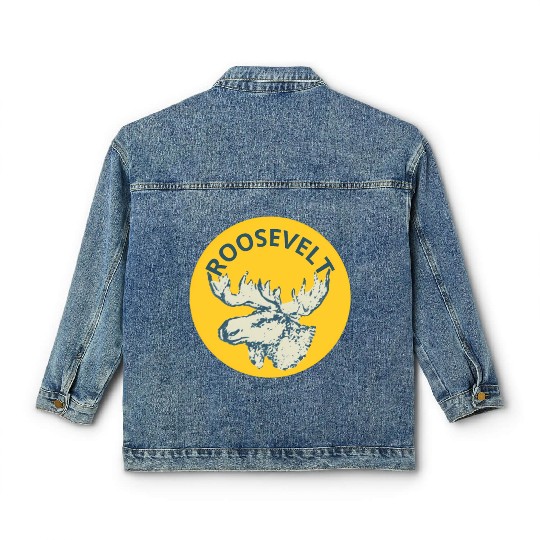 Teddy Roosevelt Bull Moose Py Classic Women's Denim Jackets