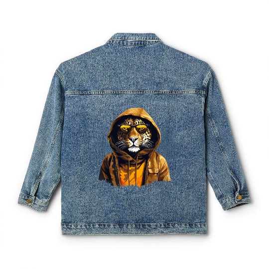 Street Style African Leopard | Leopard Lovers Classic Women's Denim Jackets