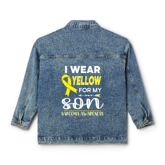 I Wear Yellow For My Son Classic Women's Denim Jackets