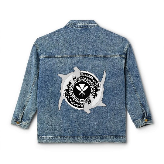 Kanaka Maoli Hammerhead Shark Classic Women's Denim Jackets