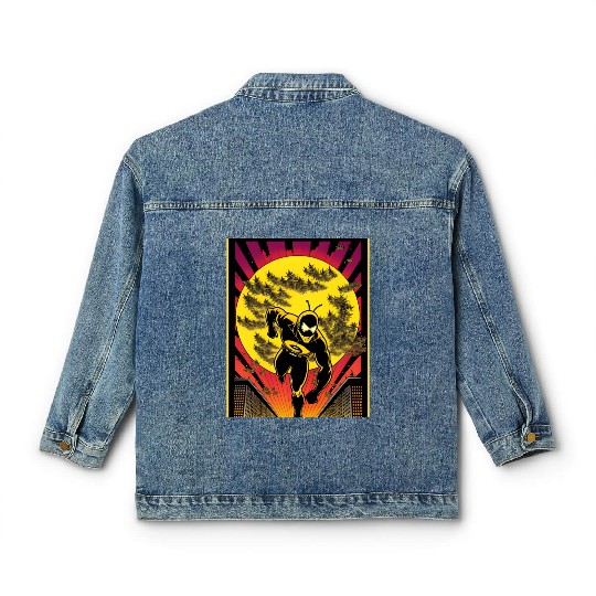 Cosmic Portal: NYC Bee Siege Classic Women's Denim Jackets