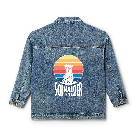 Schnauzer Love Classic Women's Denim Jackets
