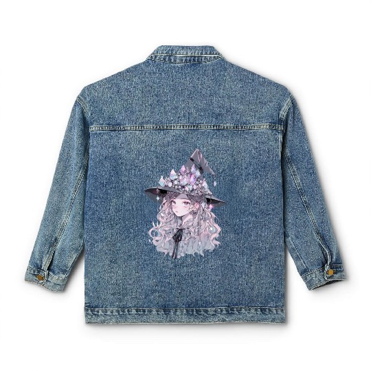 Pastel Goth Crystal Witch Classic Women's Denim Jackets