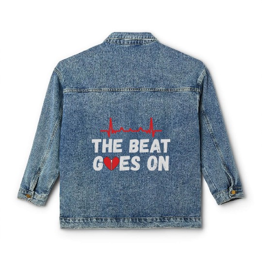 Open Heart Surgery The Beat Goes On Classic Women's Denim Jackets