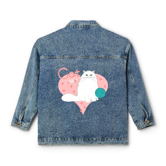 Love Persian Cat Classic Women's Denim Jackets