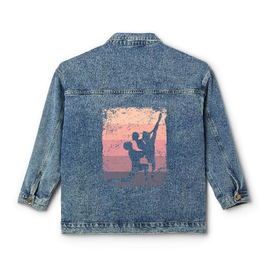 Ballet Dance Couple Vintage Ballerina Classic Women's Denim Jackets