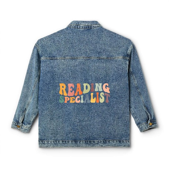 Groovy Reading Specialist Teacher Literacy Coach Classic Women's Denim Jackets