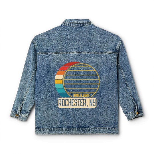 Total Solar Eclipse New York Rochester EclipseRoch Classic Women's Denim Jackets