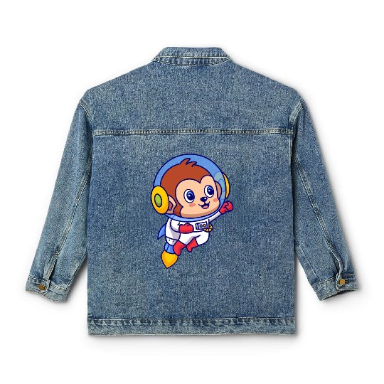 Flying Monkey Astronaut Classic Women's Denim Jackets