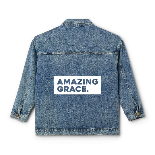 Amazing Grace Love Jesus Christian Christmas Classic Women's Denim Jackets