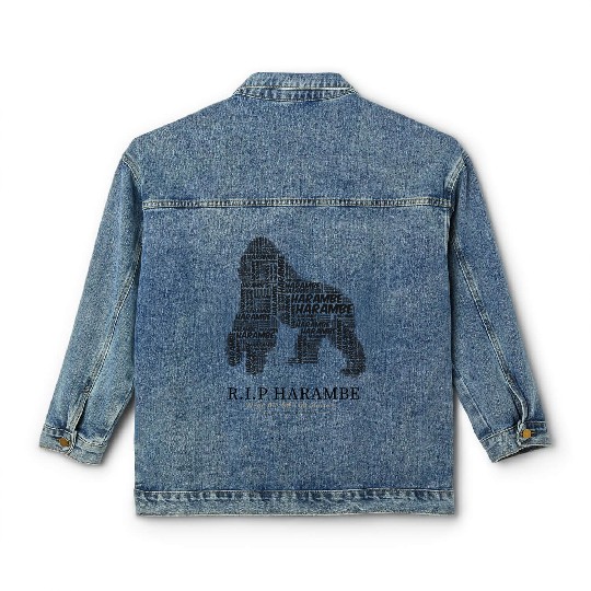 R.I.P Harambe Classic Women's Denim Jackets