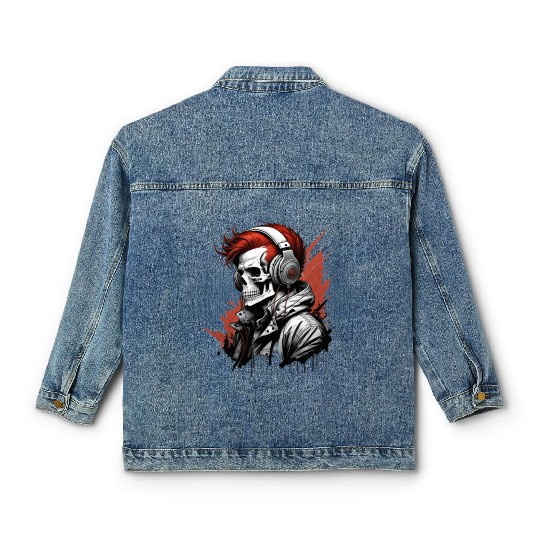 Rebirth of Beats: A Melodic Resurgence in Crimson Classic Women's Denim Jackets