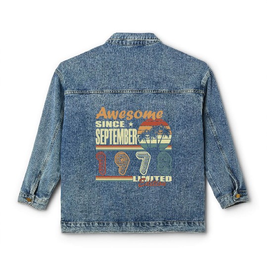 september 1978 Anniversary september 1978 septembe Classic Women's Denim Jackets