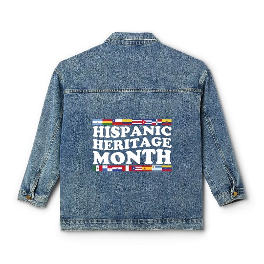 Hispanic Heritage Month Funny Hispanic Spanish Classic Women's Denim Jackets