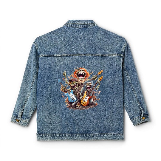 Monsters of Rock and Roll for Music enthusiasts Classic Women's Denim Jackets