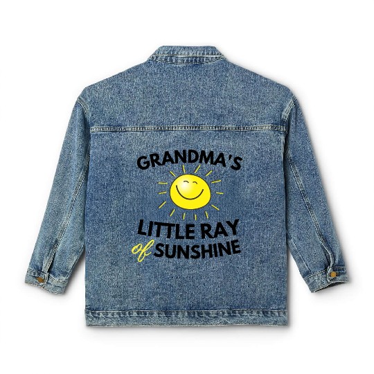 Grandma's Little Ray Of Sunshine Cute Baby Classic Women's Denim Jackets