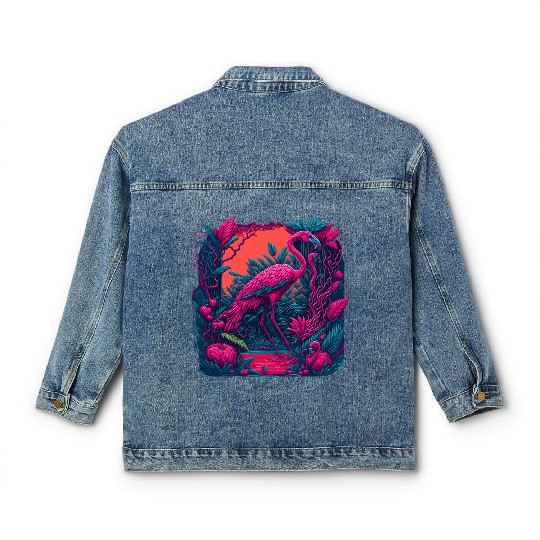 Neon flamingo Classic Women's Denim Jackets