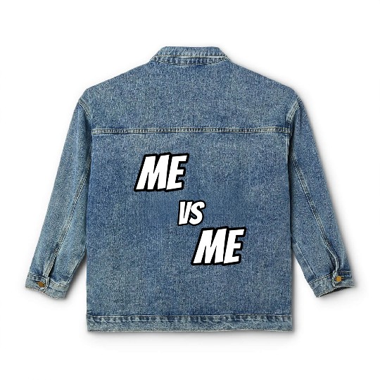 Me vs Me (white) Classic Women's Denim Jackets