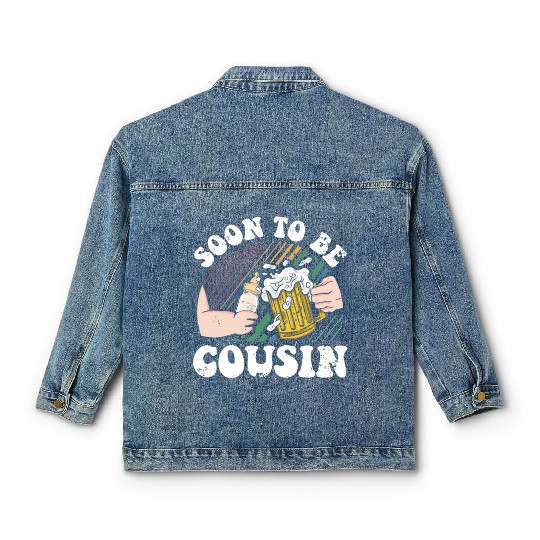 Soon To Be Cousin Again Baby Pregnancy Classic Women's Denim Jackets