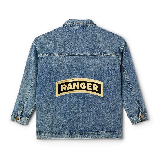 us army ranger tab enameled Classic Women's Denim Jackets