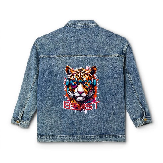 Beast Tiger2 Classic Women's Denim Jackets
