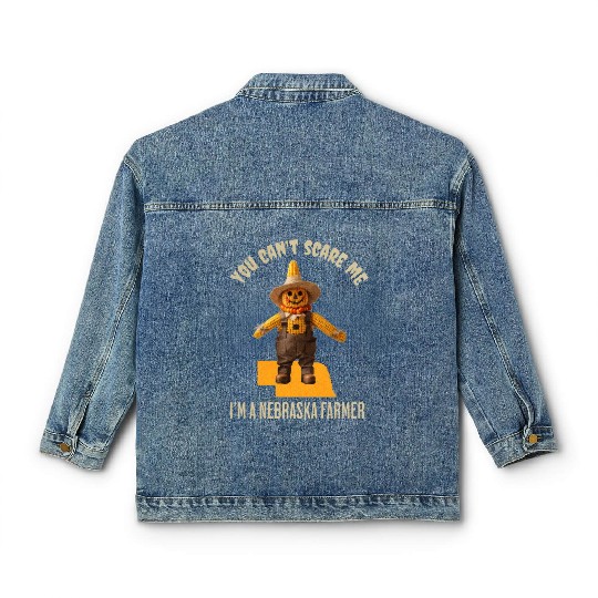 I’m a Nebraska Farmer Halloween Fall Autumn Classic Women's Denim Jackets