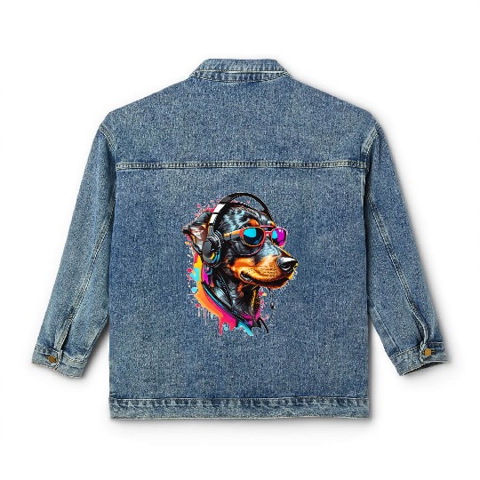 Cool Dachshund Classic Women's Denim Jackets