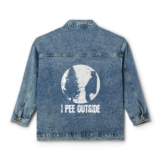 Campings For I Pee Outside Inappropriate Classic Women's Denim Jackets