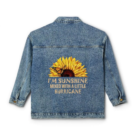 I'M Sunshine Mixed With Little Hurricane Classic Women's Denim Jackets