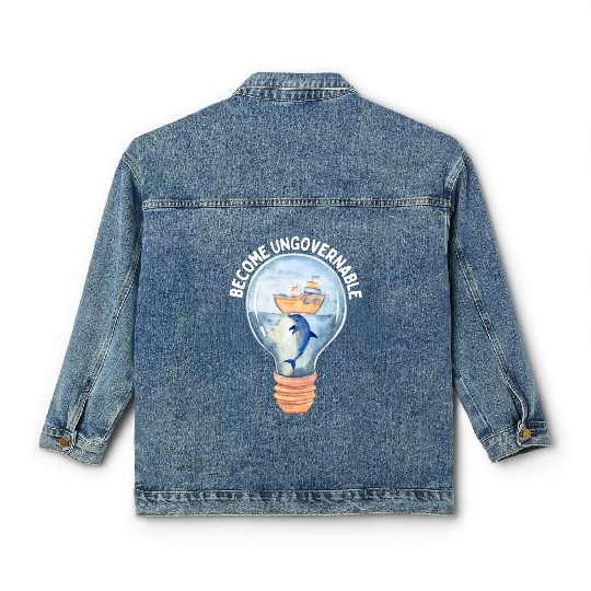 Become Ungovernable Cute Anarchist Save The Classic Women's Denim Jackets