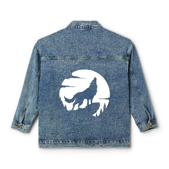 Wolf Howl Wilderness Wildlife Classic Women's Denim Jackets