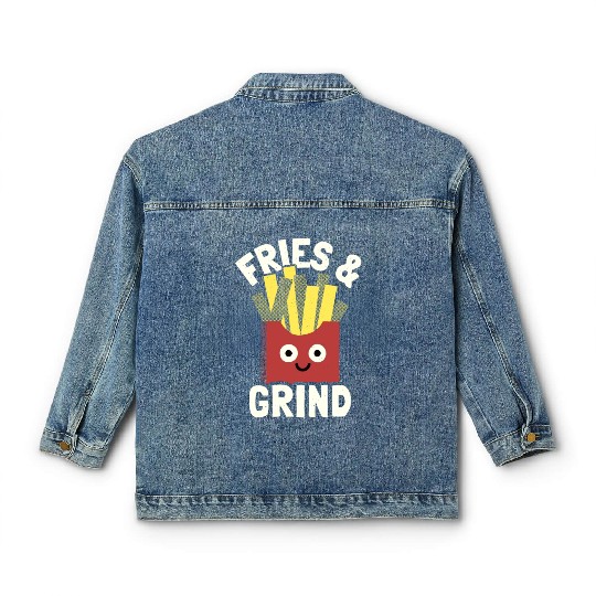 Fries And Grind French Fries Lover Classic Women's Denim Jackets