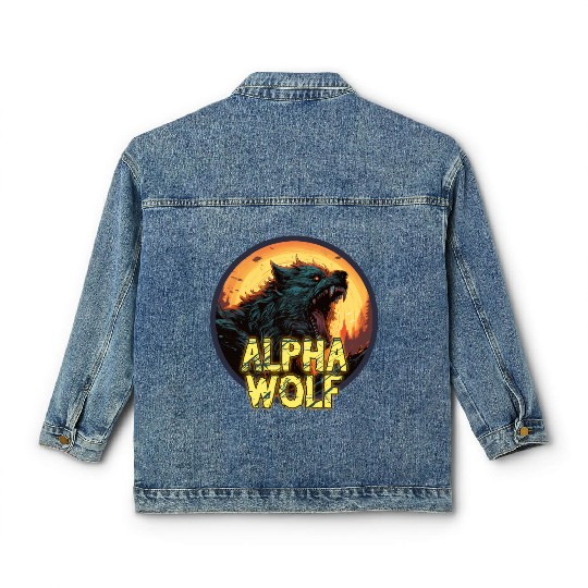 Alpha Wolf Classic Women's Denim Jackets