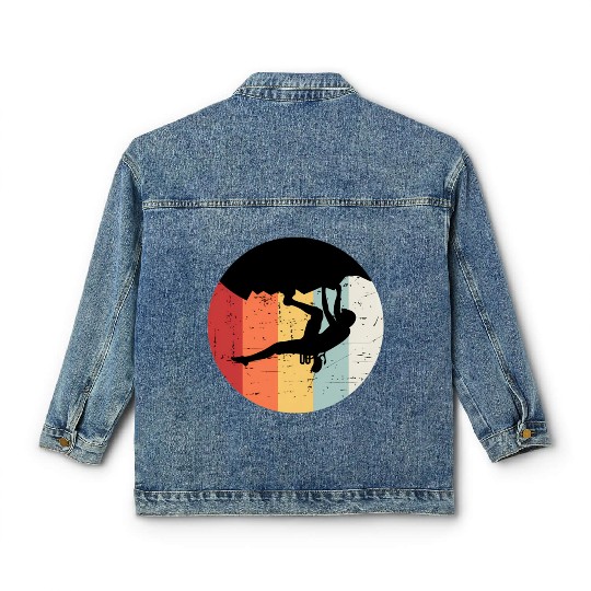 Climber Climbing Bouldering Free Climbing Classic Women's Denim Jackets