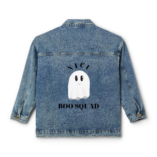 Cute NICU Halloween | NICU Boo Squad design Classic Women's Denim Jackets