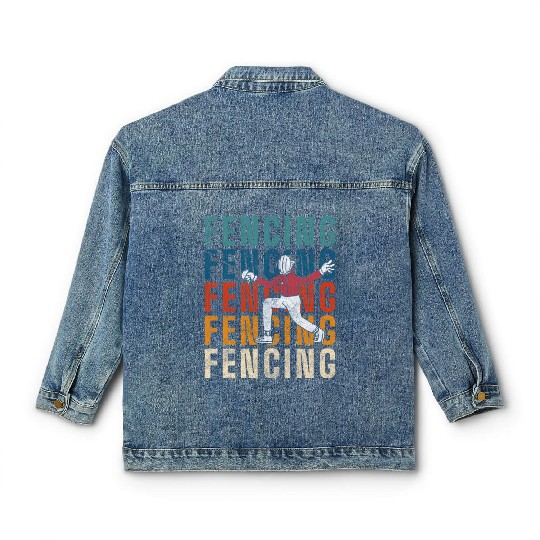 Fencing Duel En Garde Classic Women's Denim Jackets