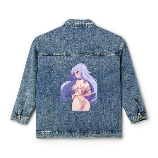 Waifu Material Embracing Anime, Manga Classic Women's Denim Jackets