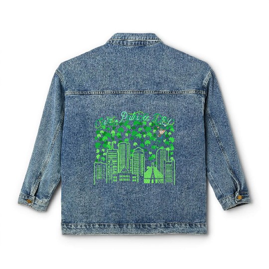 Saint Patrick's Day Boston Massachusetts Classic Women's Denim Jackets