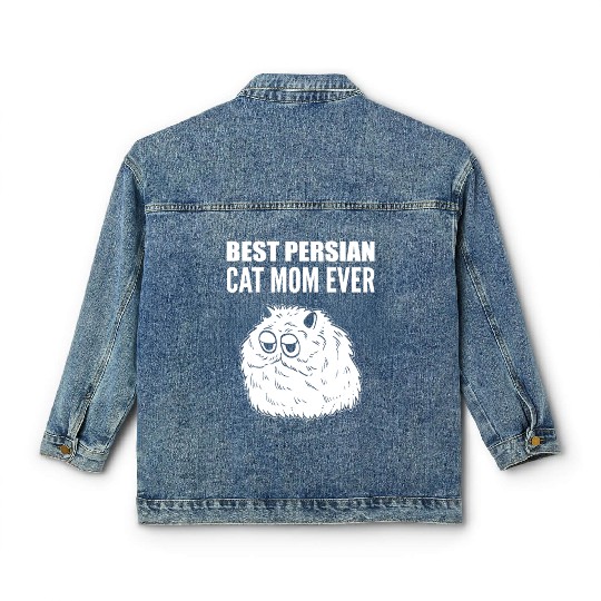 Best Cat Mom Pet Lover Gift Classic Women's Denim Jackets