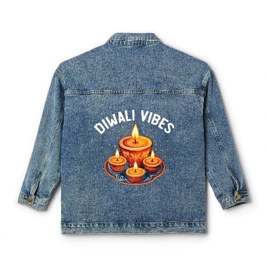 Happy Diwali Diwali Festival Indian Hindu Hinduism Classic Women's Denim Jackets