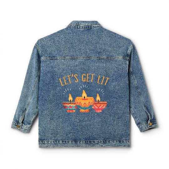 Happy Diwali Diwali Festival Indian Hindu Hinduism Classic Women's Denim Jackets