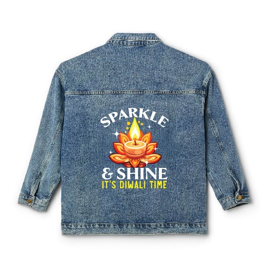 Happy Diwali Diwali Festival Indian Hindu Hinduism Classic Women's Denim Jackets
