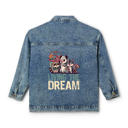 Living The Dream - Cute Anime Kawaii Japanese Love Classic Women's Denim Jackets