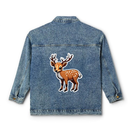 Reindeer cute Reindeer Christmas Reindeer Classic Women's Denim Jackets