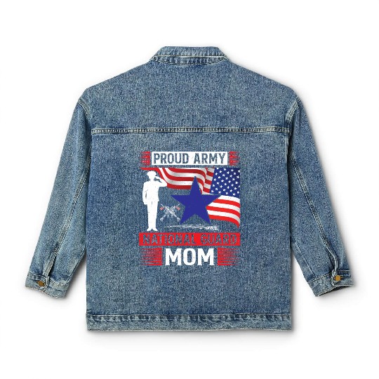 Proud Army National Guard Mom Classic Women's Denim Jackets