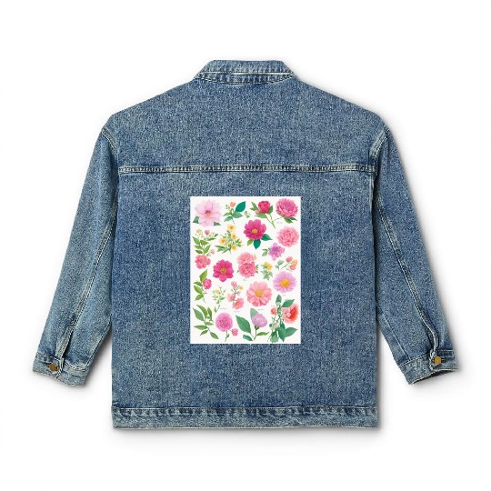 Sunshine and Daffodil Spring Flowers Classic Women's Denim Jackets