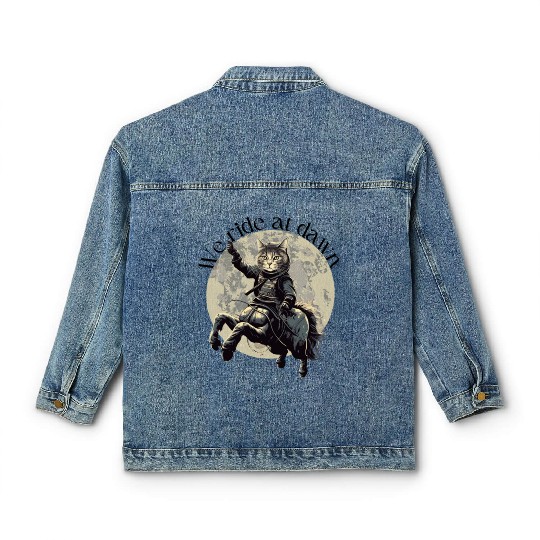 We ride at dawn! Cathorses! Classic Women's Denim Jackets