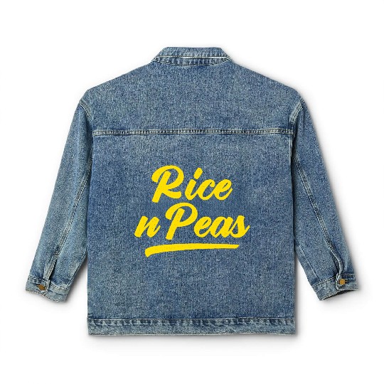 Caribbean Rice And Peas Classic Women's Denim Jackets
