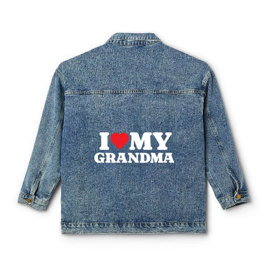 I Love My Grandma Classic Women's Denim Jackets