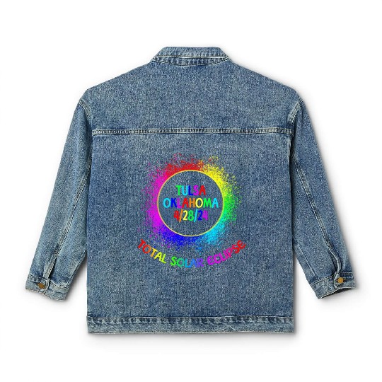Total Solar Eclipse Tulsa Oklahoma 4/28/24 Kids Classic Women's Denim Jackets